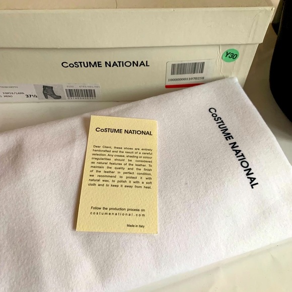 CoSTUME NATIONAL Leather Booties 37.5/A Italy - Picture 9 of 9